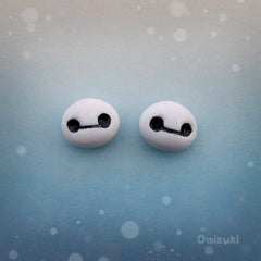 Kawaii Onigiri / Cute Japanese Rice ball Stud Earrings - Hand-sculpted