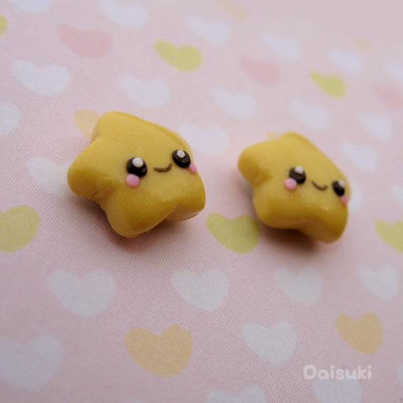 Happy Lucky Stars stud earrings - Hand-sculpted!