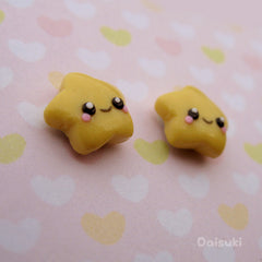 Happy Lucky Stars stud earrings - Hand-sculpted!