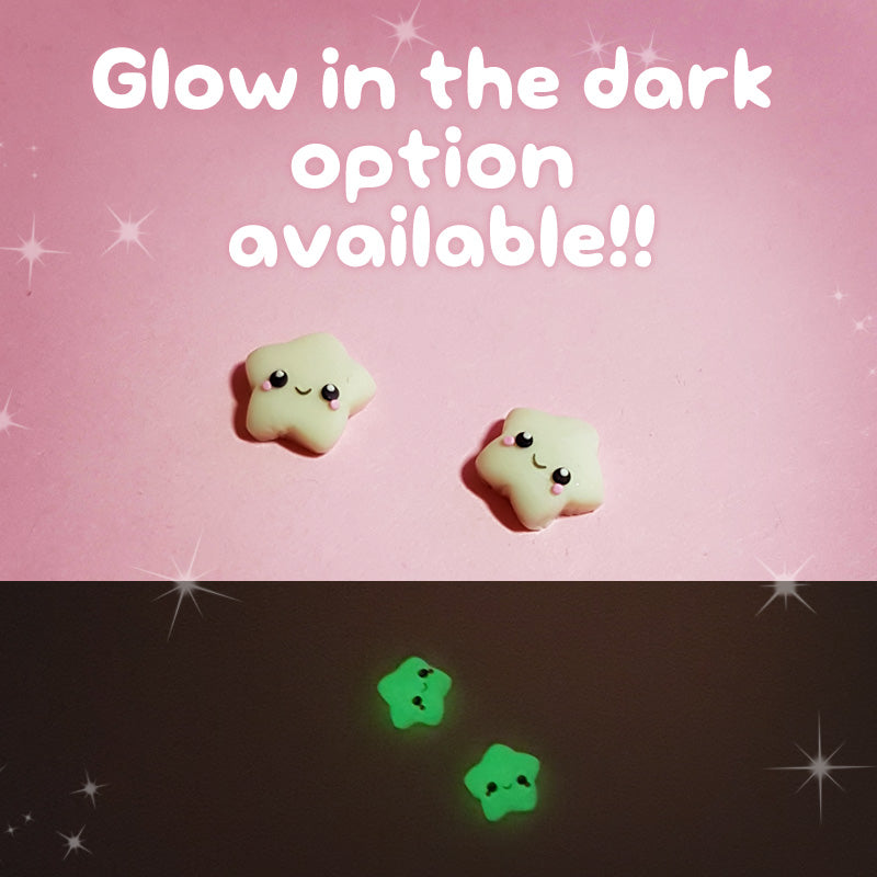 Happy Lucky Stars stud earrings - Hand-sculpted!
