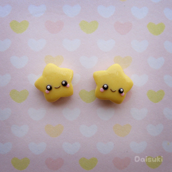 Kawaii Onigiri / Cute Japanese Rice ball Stud Earrings - Hand-sculpted