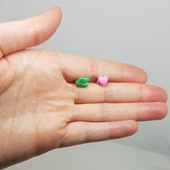 I Heart Dinosaurs Stud Earrings - Dino Love! Hand-sculpted