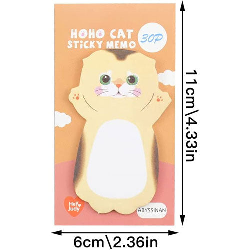 1x Cute Cat Sticky Memo Note Pad! LUCKY DIP (Random Design)