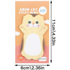1x Cute Cat Sticky Memo Note Pad! LUCKY DIP (Random Design)