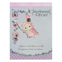 San-X : Sentimental Circus Mini Memo Pad! Shappo Swinging