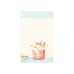 Bakery Borks - Mini memo pad - Bread Down, Bum Up!! Cute bread loving dogs