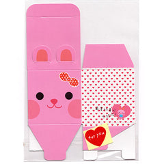Cute Pink Rabbit DIY Foldable Small Gift Box