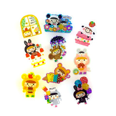 Random mix of 50 kawaii sticker flakes - Lucky dip!!
