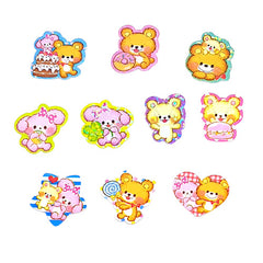 Sticker flakes - #044 - set of 10 Caramel Bears